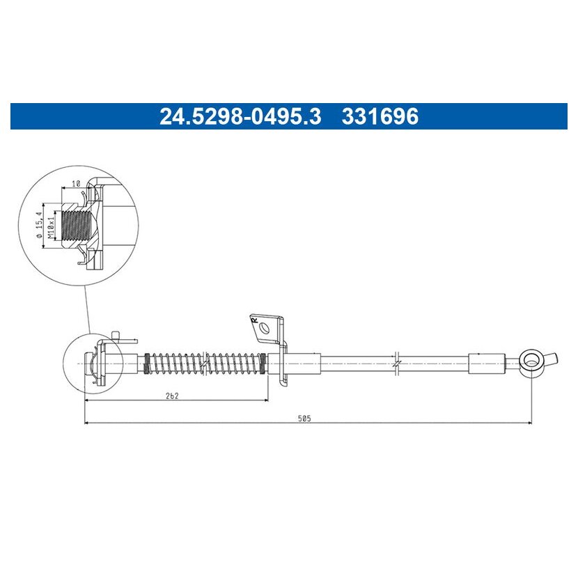 ATE Bremsschlauch 24.5298-0495.3 - 24529804953 für 58732-A6000