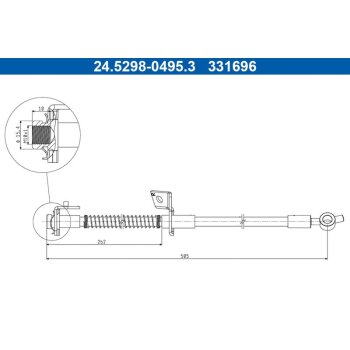 ATE Bremsschlauch 24.5298-0495.3 - 24529804953 für...