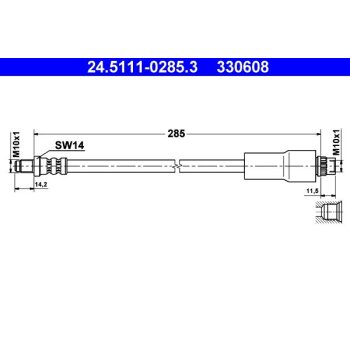 ATE Bremsschlauch 24.5111-0285.3 - 24511102853 für...