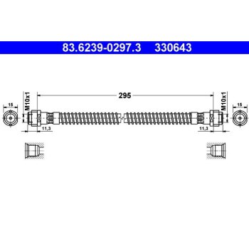 ATE Bremsschlauch 83.6239-0297.3 - 83623902973 für...