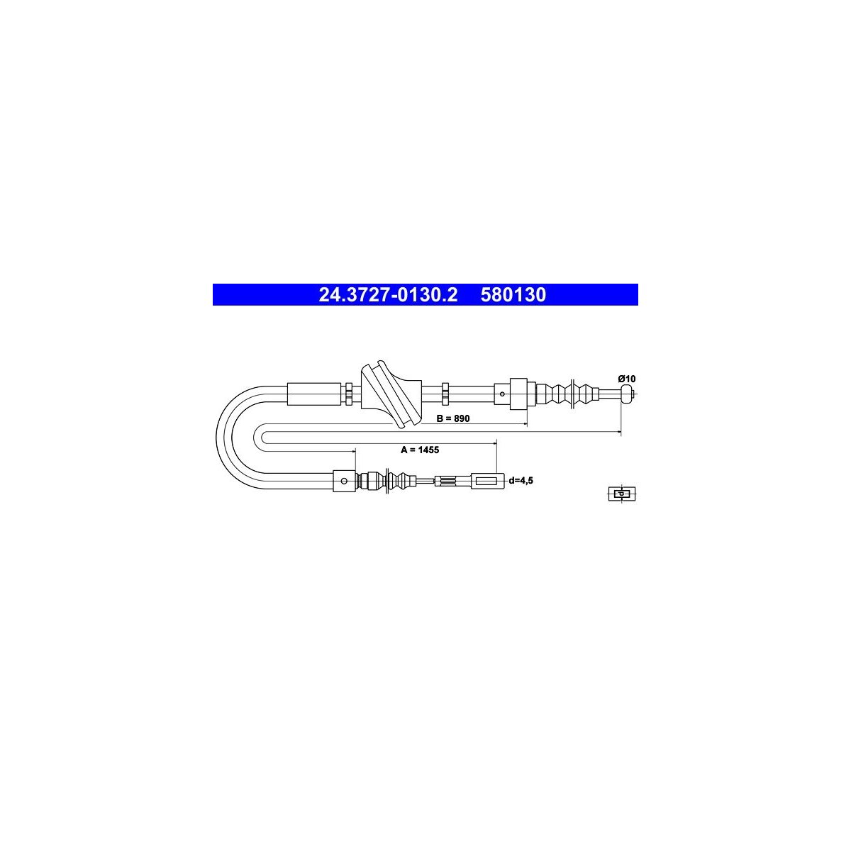 ATE Seilzug, Feststellbremse 24.3727-0130.2 - 24372701302 für 443 609 721 E