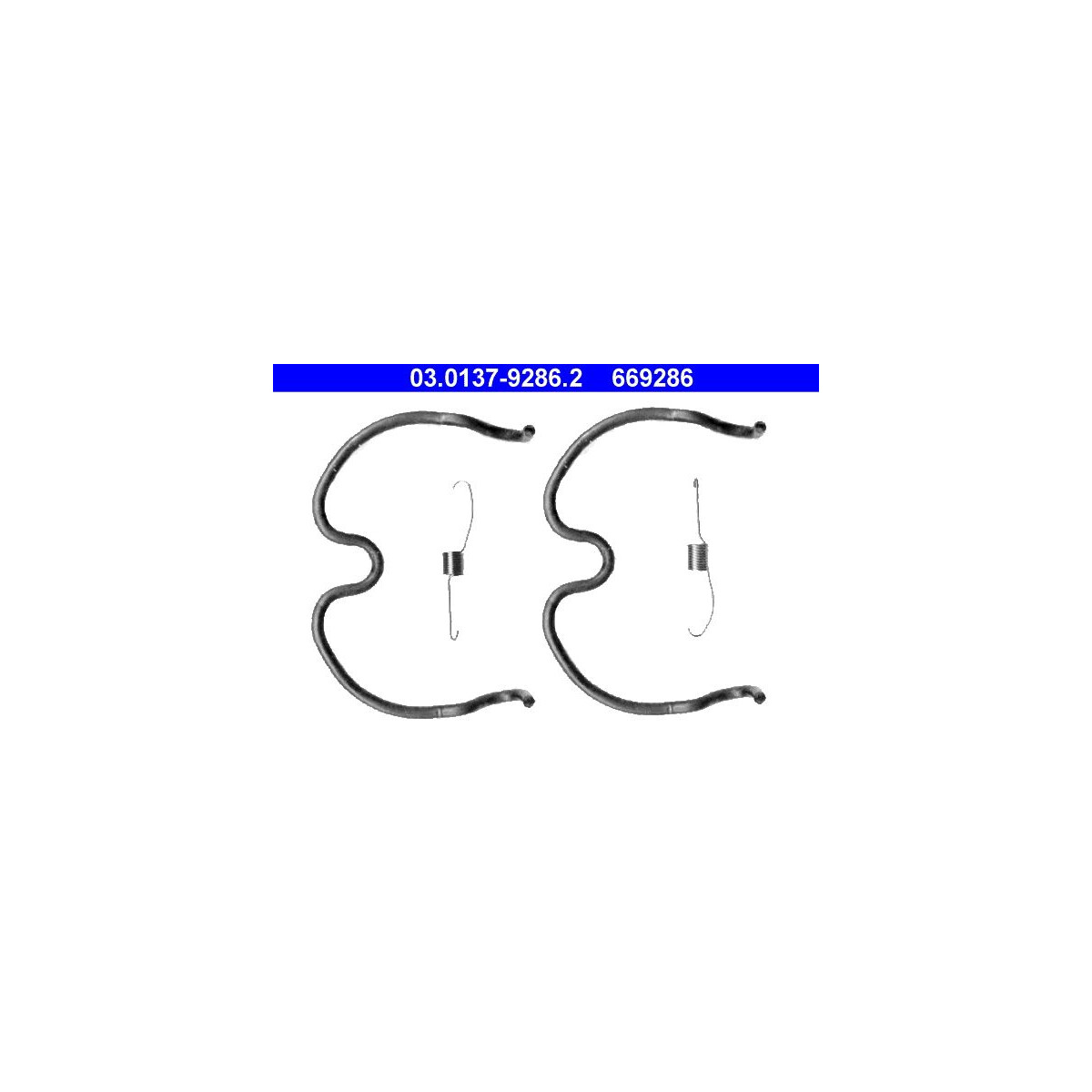 ATE Zubehörsatz, Bremsbacken 03.0137-9286.2 - 03013792862 für 47 05 129