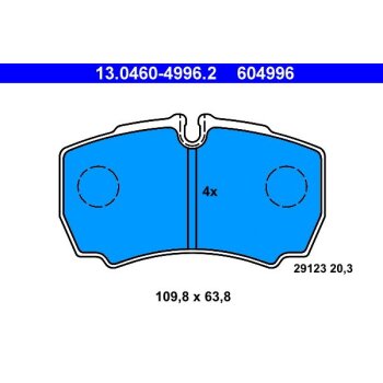 ATE Bremsbelagsatz, Scheibenbremse 13.0460-4996.2 -...
