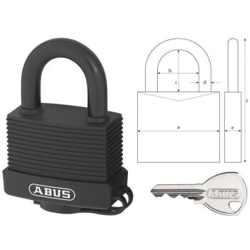 ABUS Vorhängeschloss massiv, komplett...