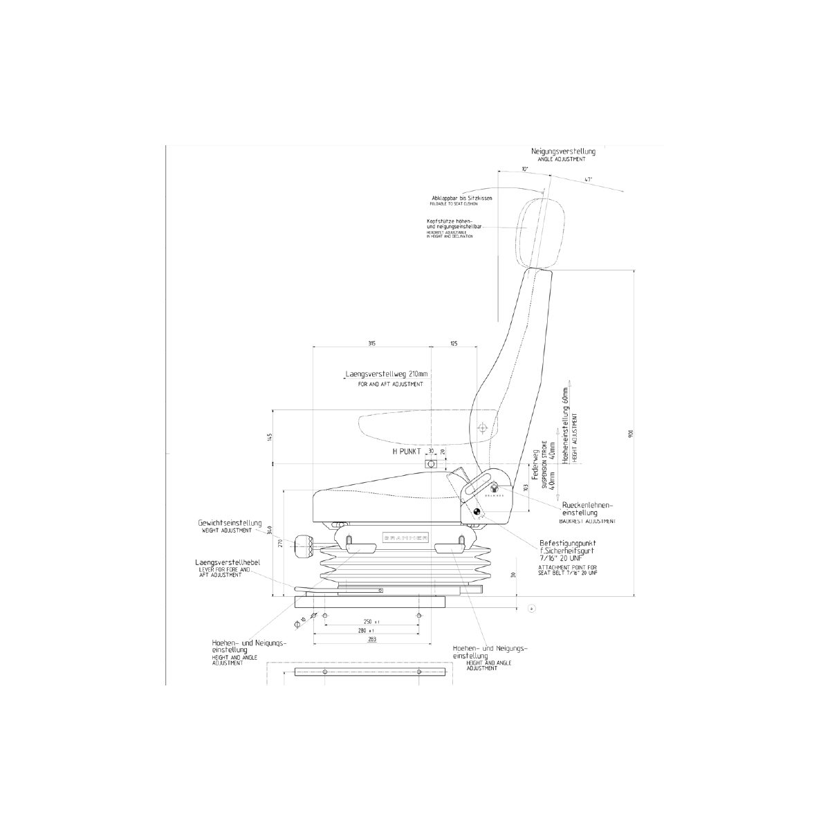 GRAMMER Fahrersitz FA418/90 Links - 143411