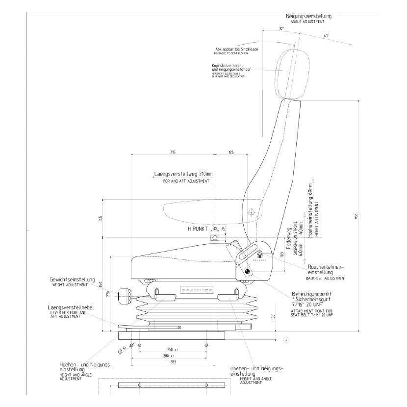 GRAMMER Fahrersitz FA418/90 Links - 143411