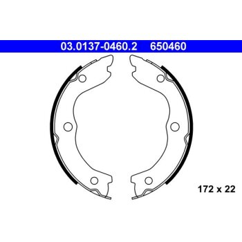 ATE Bremsbackensatz, Feststellbremse 03.0137-0460.2 -...