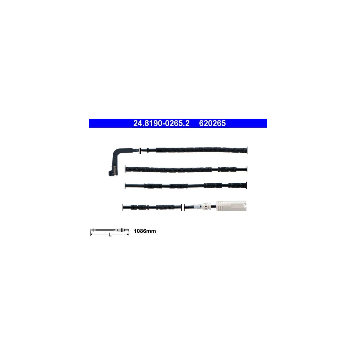 ATE Warnkontakt, Bremsbelagverschleiß 24.8190-0265.2 - 24819002652 für 34 35 6 762 253