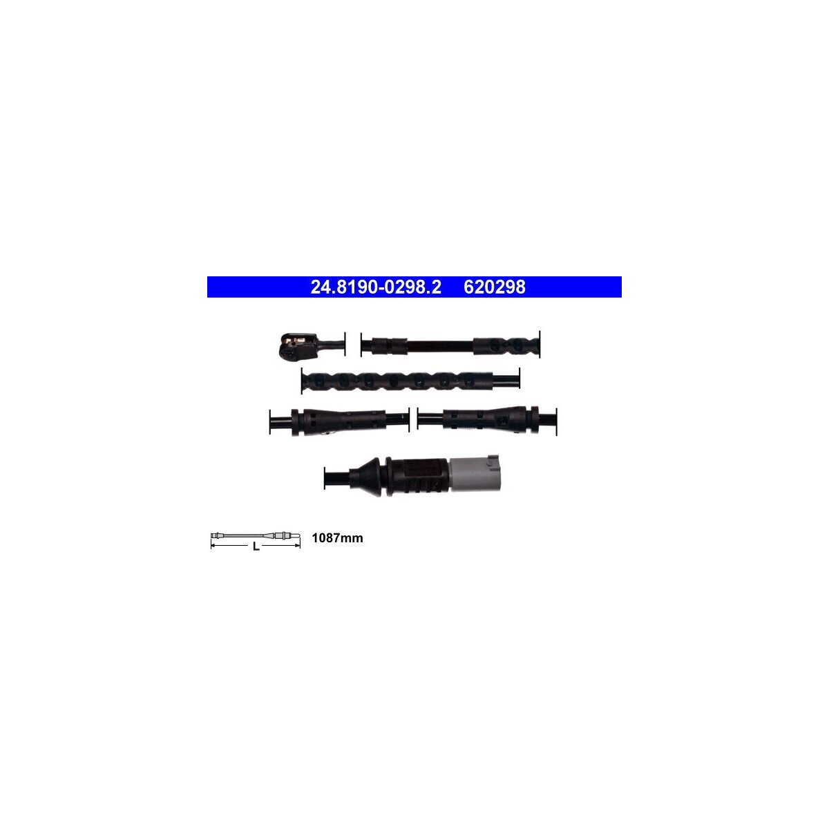 ATE Warnkontakt, Bremsbelagverschleiß 24.8190-0298.2 - 24819002982 für 34 35 6 791 958