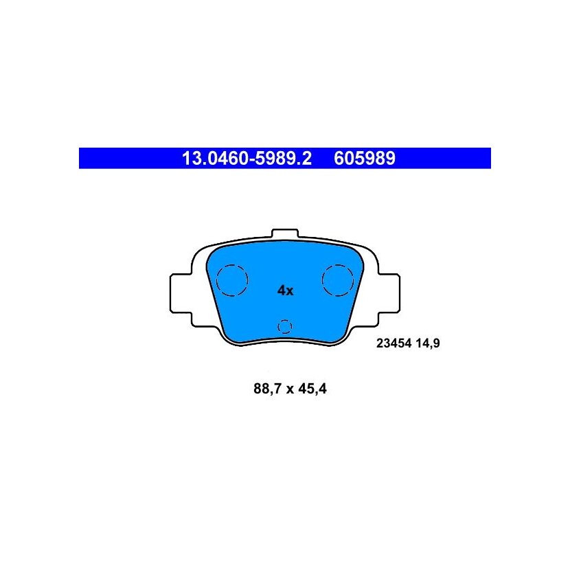 ATE Bremsbelagsatz, Scheibenbremse 13.0460-5989.2 - 13046059892 für 44060-99B85
