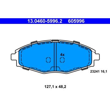 ATE Bremsbelagsatz, Scheibenbremse 13.0460-5996.2 -...