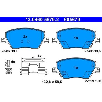 ATE Bremsbelagsatz, Scheibenbremse 13.0460-5679.2 -...