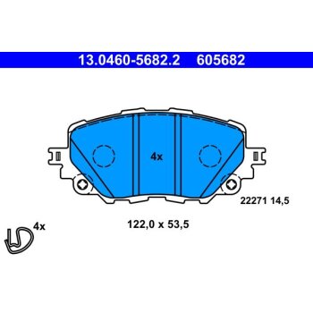 ATE Bremsbelagsatz, Scheibenbremse 13.0460-5682.2 -...