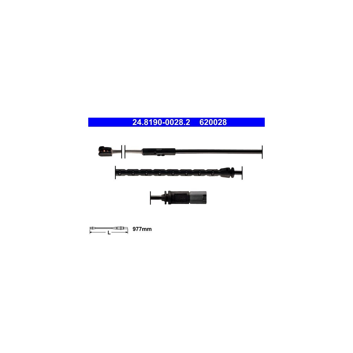 ATE Warnkontakt, Bremsbelagverschleiß 24.8190-0028.2 - 24819000282 für 34 35 6 854 168