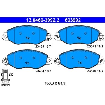 ATE Bremsbelagsatz, Scheibenbremse 13.0460-3992.2 -...