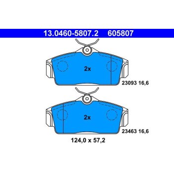 ATE Bremsbelagsatz, Scheibenbremse 13.0460-5807.2 -...
