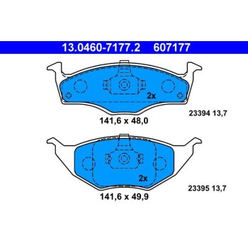 ATE Bremsbelagsatz, Scheibenbremse 13.0460-7177.2 -...