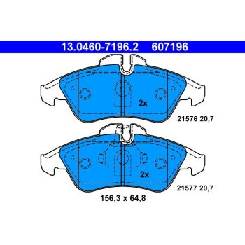 ATE Bremsbelagsatz, Scheibenbremse 13.0460-7196.2 -...