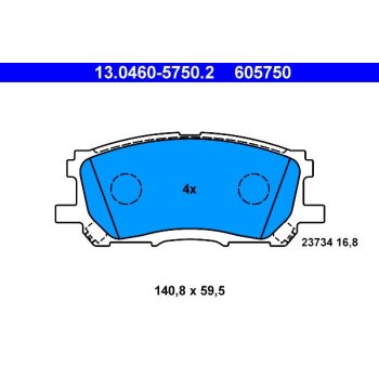 ATE Bremsbelagsatz, Scheibenbremse 13.0460-5750.2 -...