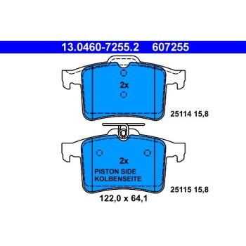 ATE Bremsbelagsatz, Scheibenbremse 13.0460-7255.2 -...