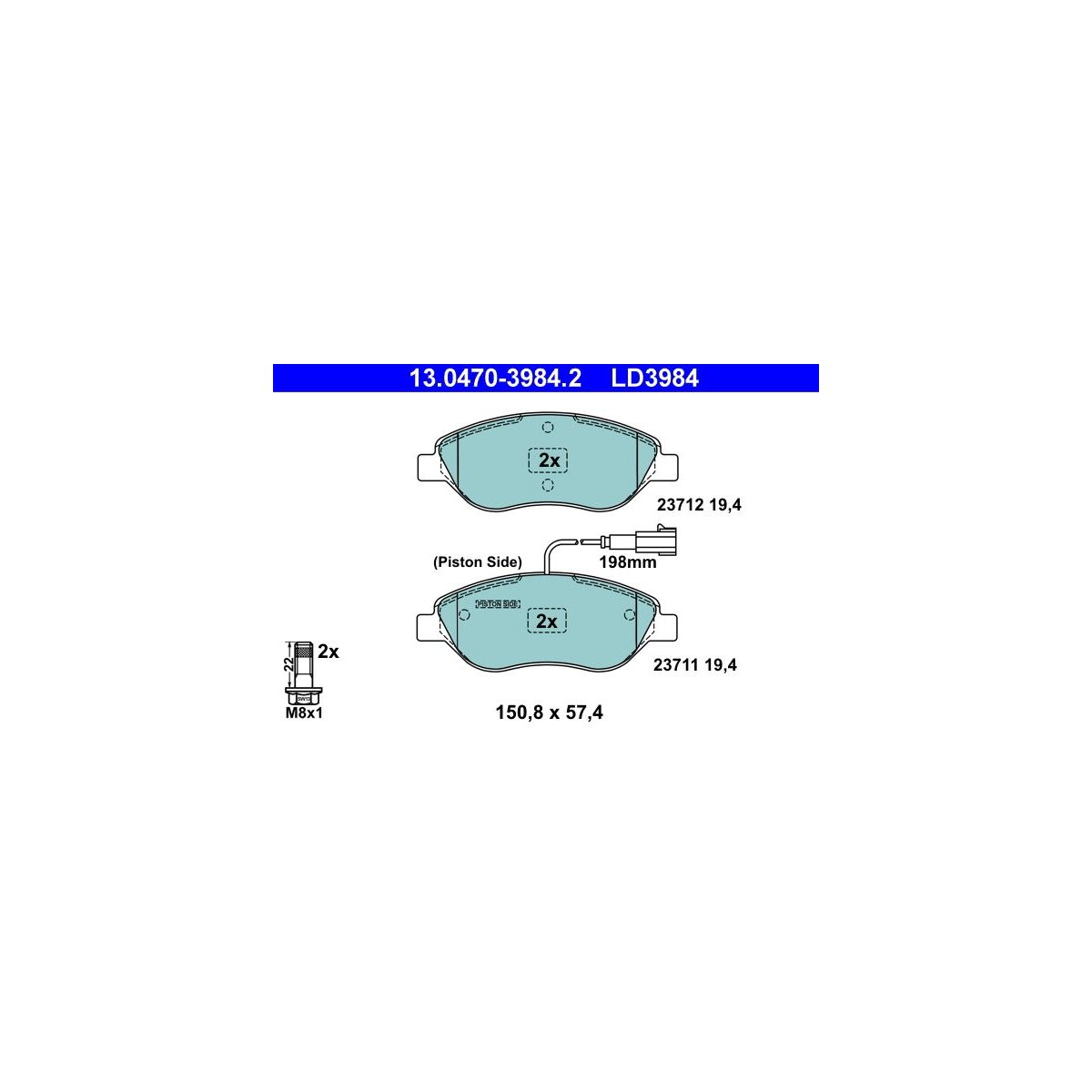 ATE Bremsbelagsatz Für Porsche 911 & Boxster - Scheibenbremsen Satz 13.0460-4987.2