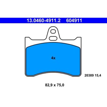 ATE Bremsbelagsatz, Scheibenbremse 13.0460-4911.2 -...