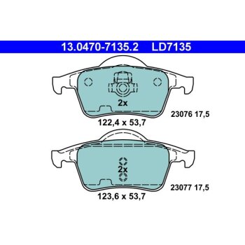 ATE Bremsbelagsatz, Scheibenbremse 13.0470-7135.2 -...