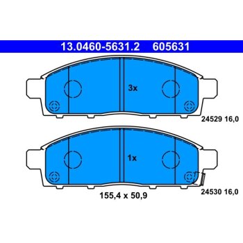 ATE Bremsbelagsatz, Scheibenbremse 13.0460-5631.2 -...