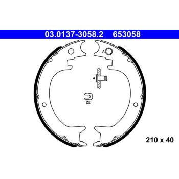 ATE Bremsbackensatz, Feststellbremse 03.0137-3058.2 -...