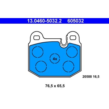 ATE Bremsbelagsatz, Scheibenbremse 13.0460-5032.2 -...