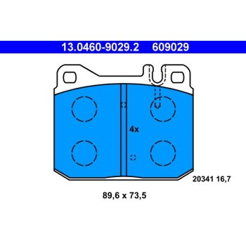 ATE Bremsbelagsatz, Scheibenbremse 13.0460-9029.2 -...