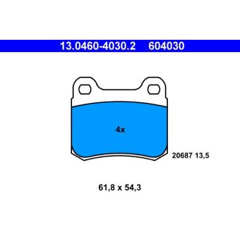 ATE Bremsbelagsatz, Scheibenbremse 13.0460-4030.2 -...