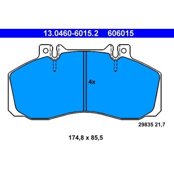 ATE Bremsbelagsatz, Scheibenbremse 13.0460-6015.2 -...