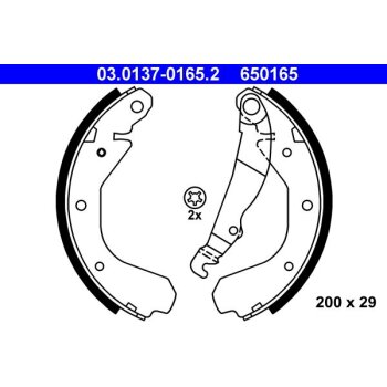ATE Bremsbackensatz 03.0137-0165.2 - 03013701652 für...