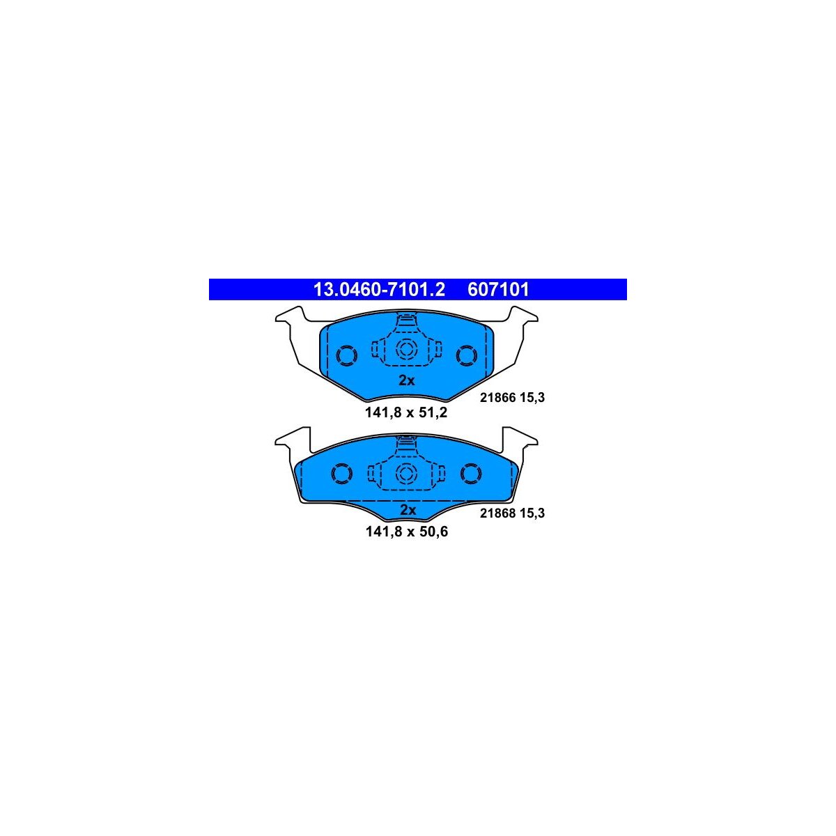 ATE Bremsbelagsatz, Scheibenbremse 13.0460-7101.2 - 13046071012 für 140 698 151 B