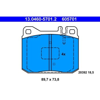 ATE Bremsbelagsatz, Scheibenbremse 13.0460-5701.2 -...