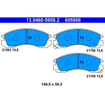 ATE Bremsbelagsatz, Scheibenbremse 13.0460-5958.2 -...