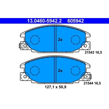 ATE Bremsbelagsatz, Scheibenbremse 13.0460-5942.2 -...