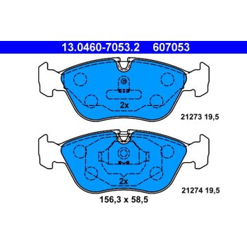 ATE Bremsbelagsatz, Scheibenbremse 13.0460-7053.2 -...
