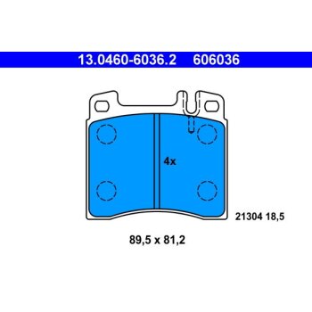 ATE Bremsbelagsatz, Scheibenbremse 13.0460-6036.2 -...