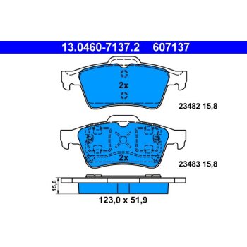 ATE Bremsbelagsatz, Scheibenbremse 13.0460-7137.2 -...
