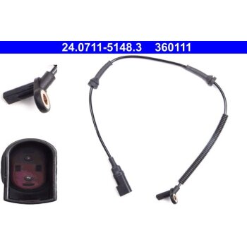 ATE Sensor, Raddrehzahl 24.0711-5148.3 - 24071151483...