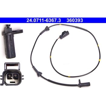 ATE Sensor, Raddrehzahl 24.0711-6367.3 - 24071163673...