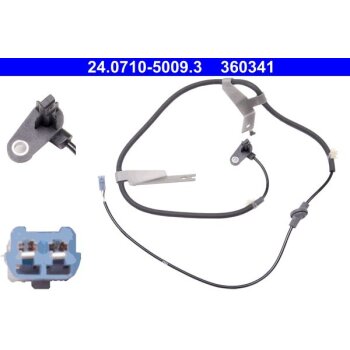 ATE Sensor, Raddrehzahl 24.0710-5009.3 - 24071050093...