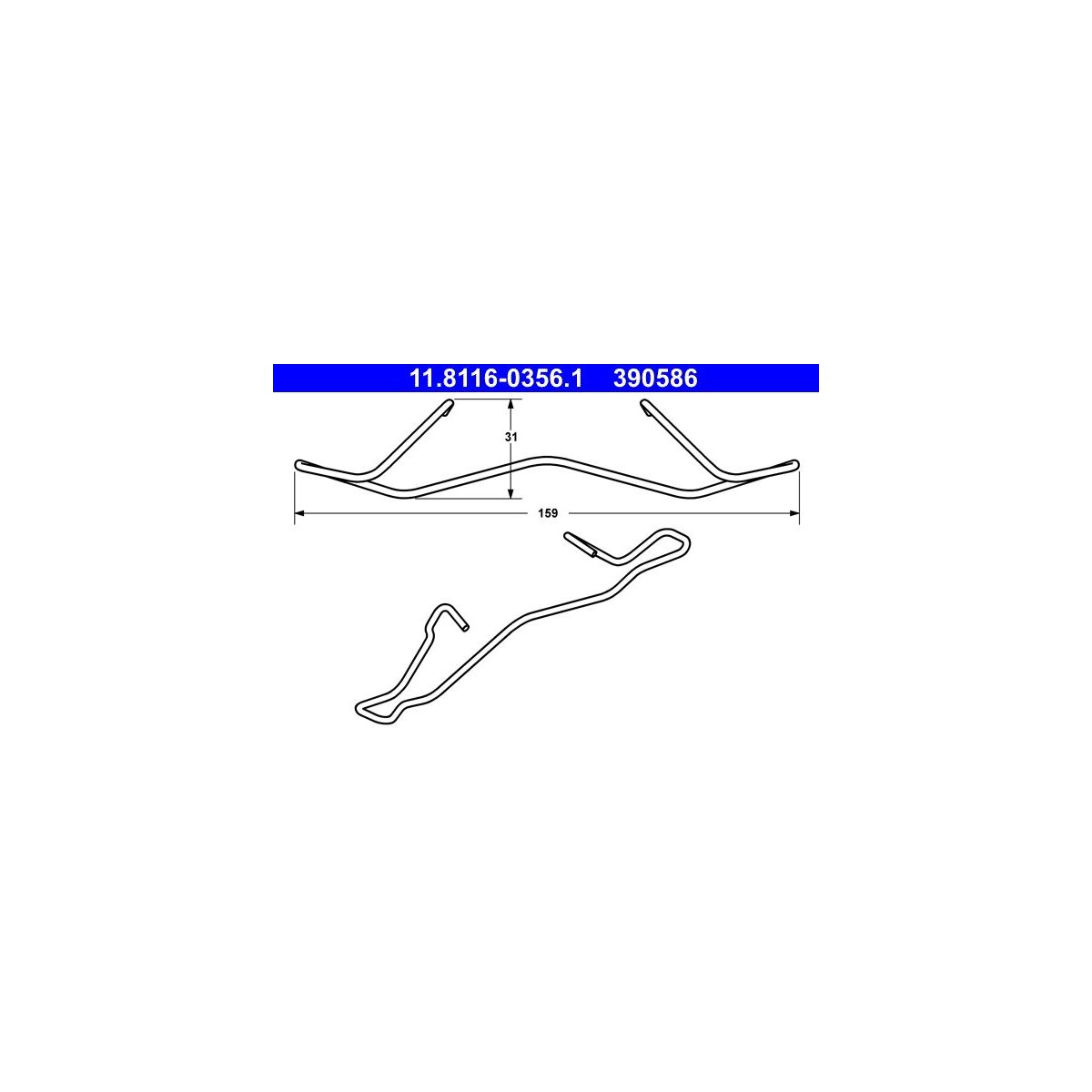 ATE Feder, Bremssattel 11.8116-0356.1 - 11811603561 für 4427 C5