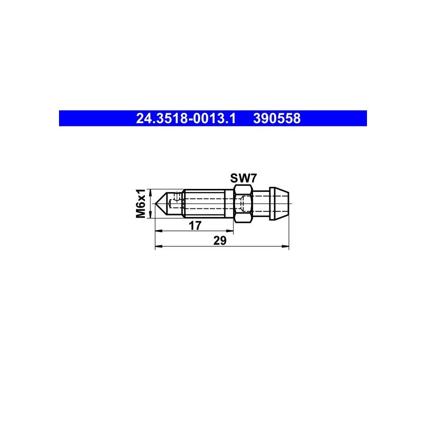 ATE Entlüfterschraube/-ventil 24.3518-0013.1 - 24351800131