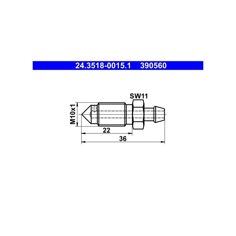 ATE Entlüfterschraube/-ventil 24.3518-0015.1 - 24351800151
