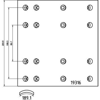 TEXTAR Bremsbelagsatz, Trommelbremse 1931601 für...