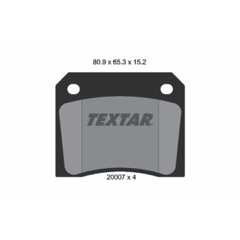 TEXTAR Bremsbelagsatz, Scheibenbremse 2000702 für...
