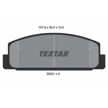 TEXTAR Bremsbelagsatz, Scheibenbremse 2003101 für...